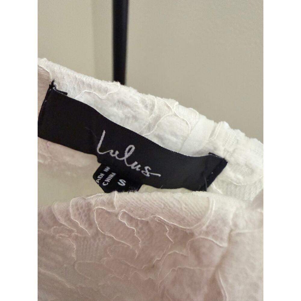 Lulus Dainty Personality Ivory Lace Seamed Bustier Mini Dress sz M - Picture 6 of 7